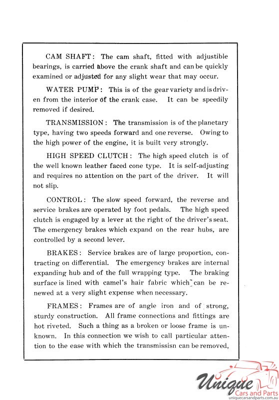1907 Buick Booklet Page 3